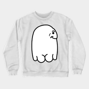 Thicc ghost funny spooky sheet with buns Crewneck Sweatshirt